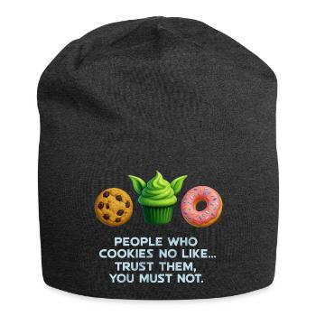 Chemise à muffins drôle Cookie Donut pour les amateurs de sucreries - Bonnet en jersey - charbon - Devant