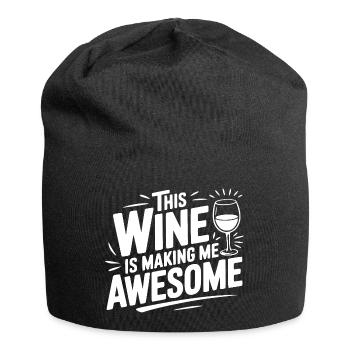 The Wine is Making Me Awesome - Jersey Beanie - black - Front