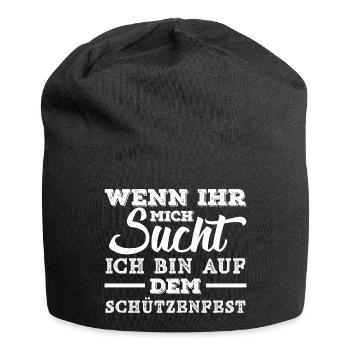 Bin Auf Dem Schützenfest Spruch Schützenverein - Jersey-Beanie - Schwarz - Vorne