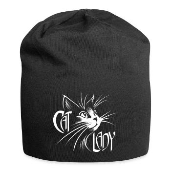 Cat Lady Cat Cats - Jersey Beanie - black - Front