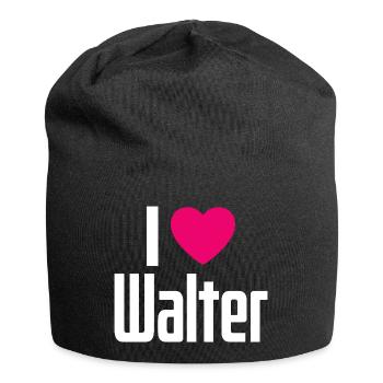 J’adore Walter Cœur Rose J’aime Walter - Bonnet en jersey - noir - Devant