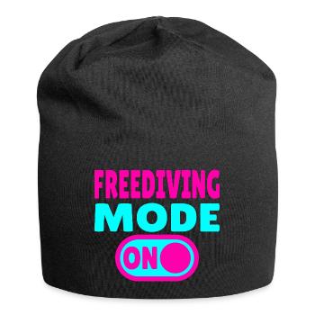 Freediving Mode ON - Taucher - Jersey-Beanie - Schwarz - Vorne