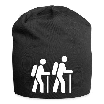 Randonneur, pèlerin, touriste, itinéraire de pèlerinage - Bonnet en jersey - noir - Devant