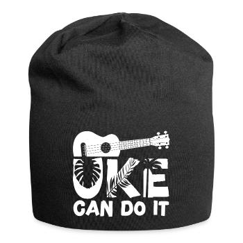 Ukulélé hawaïen uke uke peut le faire - Bonnet en jersey - noir - Devant