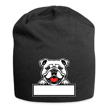 Insigne nominatif Bulldog - Bonnet en jersey - noir - Devant