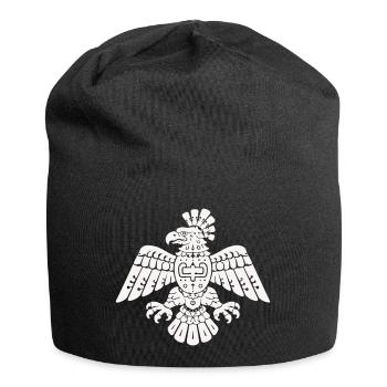 Aztec Eagle Totem Pattern - Jersey Beanie - black - Front