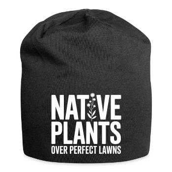 Plantes indigènes sur pelouses parfaites - Bonnet en jersey - noir - Devant