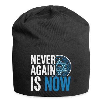 Holocaust Remembrance with Star of David - Jersey Beanie - black - Front