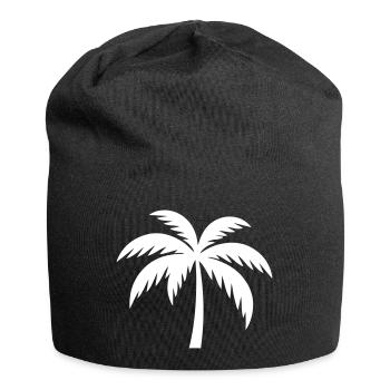 Palme Silhouette - Jersey-Beanie - Schwarz - Vorne
