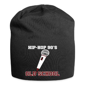 Hip Hop 90er Old School DJ Vinyl - Jersey-Beanie - Schwarz - Vorne