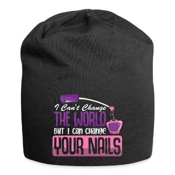 Nail Designer Nail Designer Cosmetics Nail Salon - Jersey Beanie - black - Front
