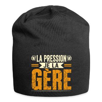 La pression je la gère - Bonnet en jersey - noir - Devant