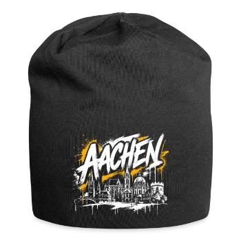 München Graffiti Skyline - Jersey-Beanie - Schwarz - Vorne