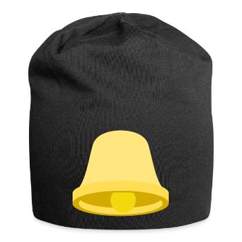 Gelbe Glocke Icon – Minimal - Jersey-Beanie - Schwarz - Vorne