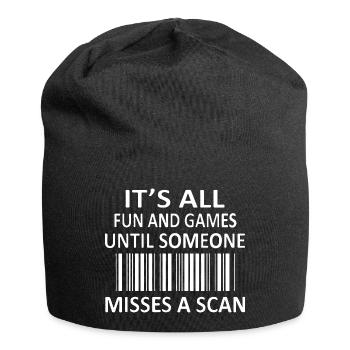 Barcode Banter: Missed Scan Meme - Jersey Beanie - black - Front