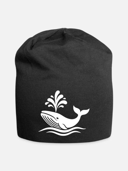 Wal - Jersey-Beanie - Schwarz