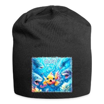Tiefsee Suche nach christlichen Antworten - Jersey-Beanie - Schwarz - Vorne