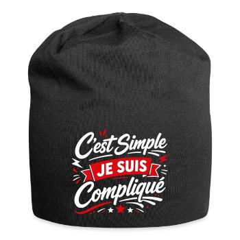 C est Simple Je Suis Compliqué - Bonnet en jersey - noir - Devant