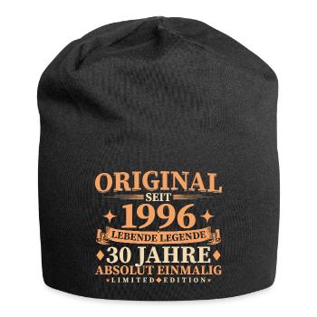 Original 1996 Jahrgang geboren 30. Geburtstag - Jersey-Beanie - Schwarz - Vorne