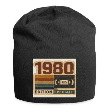 1980  VHS Vintage - Bonnet en jersey - noir - Devant