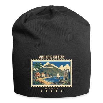 Saint-Kitts et Nevis Marque de voyage vintage Nevis - Bonnet en jersey - noir - Devant