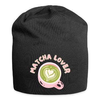 Matcha Lover Cup Heart Latte - Bonnet en jersey - noir - Devant