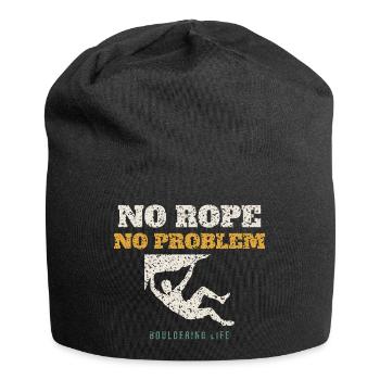 No Rope No Problem - Jersey Beanie - black - Front