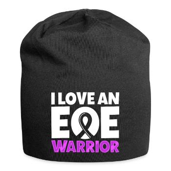 Ich liebe einen Krieger - EOE Support - Jersey-Beanie - Schwarz - Vorne