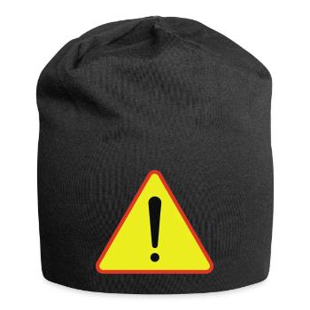 Warning Triangle - Jersey Beanie - black - Front