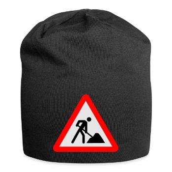 Baustelle - Jersey-Beanie - Schwarz - Vorne