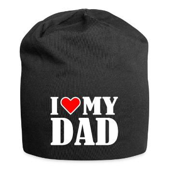 I love my dad - Jersey-Beanie - Schwarz - Vorne