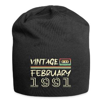 février 1991 meilleur cadeau février 1991 february - Bonnet en jersey - noir - Devant