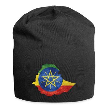 Ethiopia - National border in national flag - Jersey Beanie - black - Front