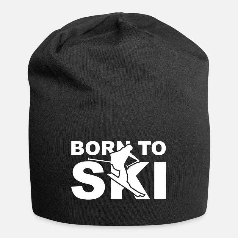 Born to ski - Jersey-Beanie - Schwarz