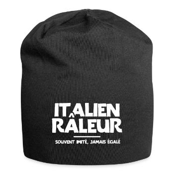 Italien râleur cadeau drôle Italie grincheux - Bonnet en jersey - noir - Devant
