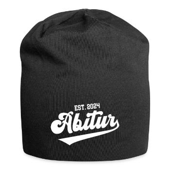 Abitur 2024 Bestanden Abi 24 Geschafft Schule Ende - Jersey-Beanie - Schwarz - Vorne