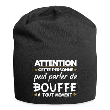 Bouffe manger nourriture cadeau drôle - Bonnet en jersey - noir - Devant