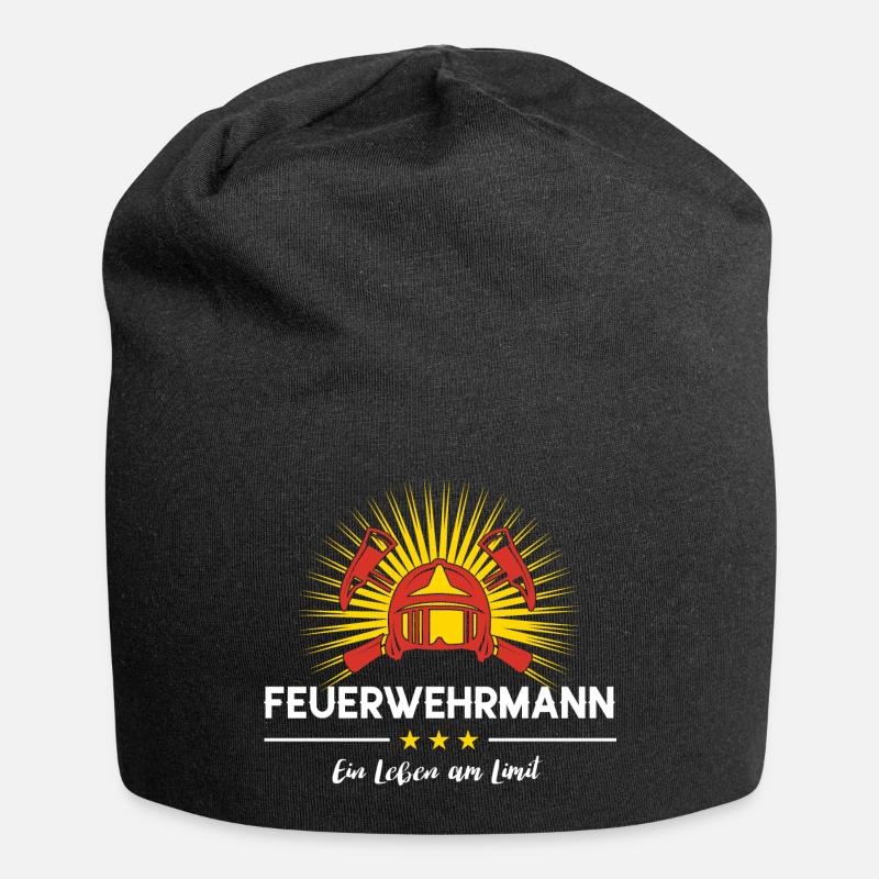 Feuerwehrmann Leben Am Limit Firefighter FFW - Jersey-Beanie - Schwarz