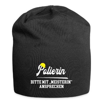Polierin Meisterin Prüfung Bestanden Bauleiterin - Jersey-Beanie - Schwarz - Vorne