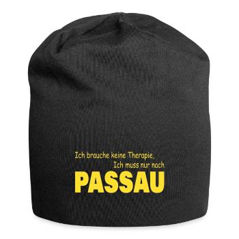 Therapie Passau - Jersey-Beanie - Schwarz - Vorne