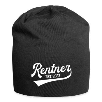 Rente 2023 Rentner Ruhestand Rentenanfang Pension - Jersey-Beanie - Schwarz - Vorne