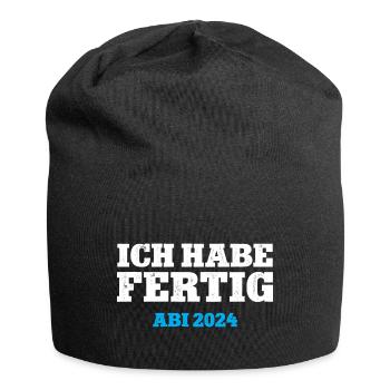 Abi 2024 Schulabschluss Abitur Abschluss Erledigt - Jersey-Beanie - Schwarz - Vorne