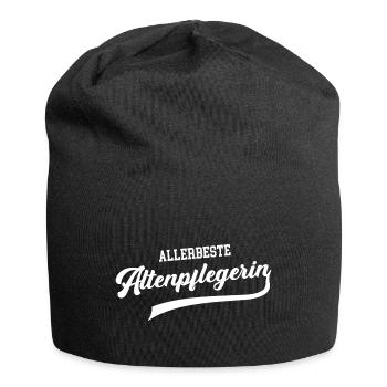 Altenpflegerin Beste Pflegerin Pflegefachfachfrau - Jersey-Beanie - Schwarz - Vorne