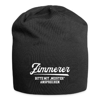 Zimmerer Meister Prüfung Bestanden Zimmerermeister - Jersey-Beanie - Schwarz - Vorne
