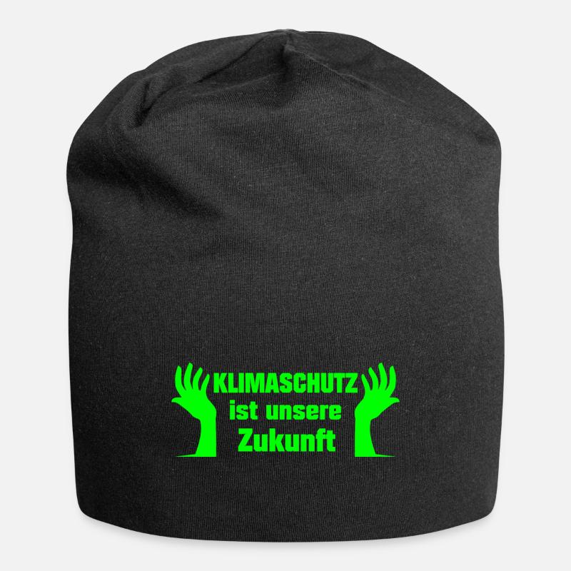 Klimaschutz - Jersey-Beanie - Schwarz