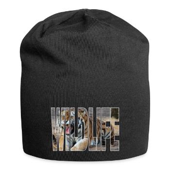 Tiger Wildlife - Jersey Beanie - black - Front