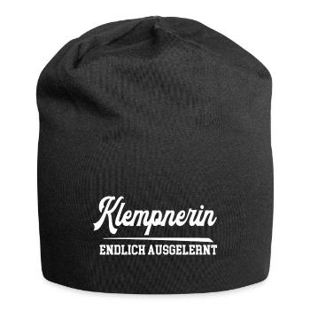 Klempnerin Endlich Ausgelernt Lehre Lehrling Azubi - Jersey-Beanie - Schwarz - Vorne