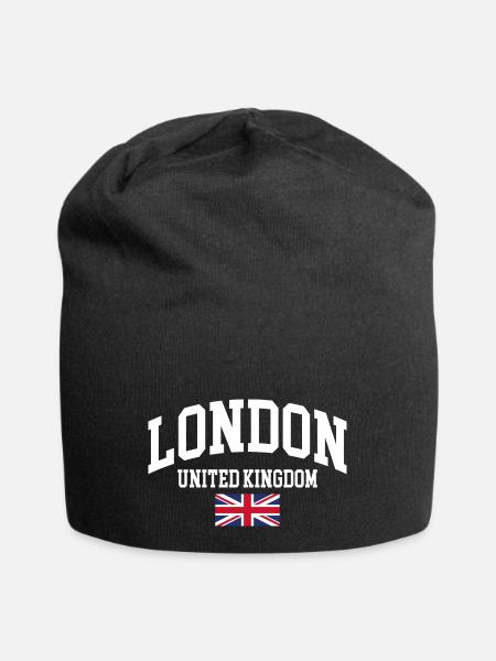 London - Jersey-Beanie - Schwarz