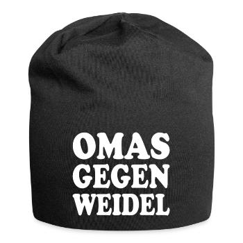 omas gegen weidel - Jersey-Beanie - Schwarz - Vorne