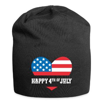 Frohen 4. Juli - Jersey-Beanie - Schwarz - Vorne